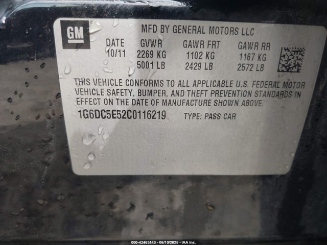 2012 CADILLAC CTS 1G6DC5E52C0116219 Photo 8