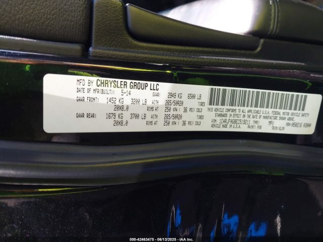 2014 JEEP GRAND CHEROKEE 1C4RJFAG8EC519211 Photo 8