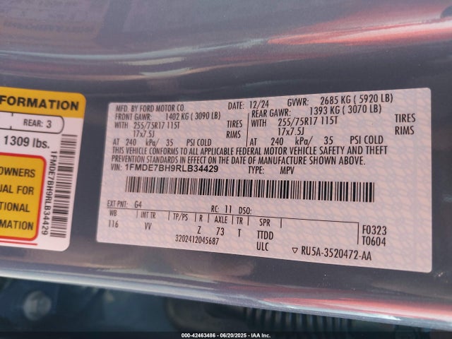 1FMDE7BH9RLB34429 Ford ecoboost
