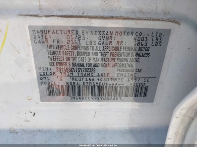 3N1AB8CV7SY282329 Nissan SENTRA SV