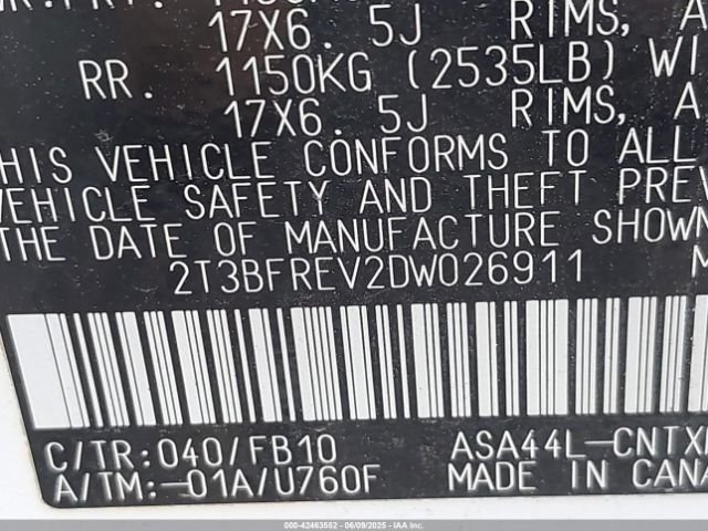 2013 TOYOTA RAV4 2T3BFREV2DW026911 Photo 8