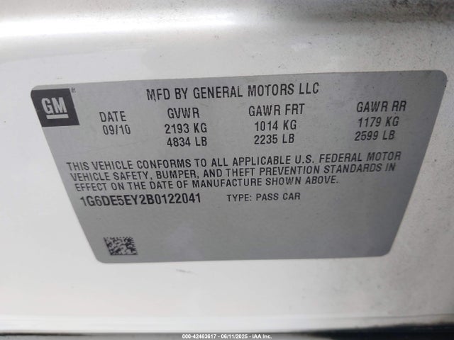 2011 CADILLAC CTS 1G6DE5EY2B0122041 Photo 8
