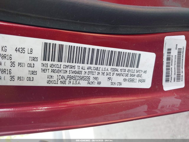 2014 Jeep Patriot Sport მანქანა იყიდება აუქციონზე, vin: 1C4NJPBA5ED505226, აუქციონის ნომერი: 42463663