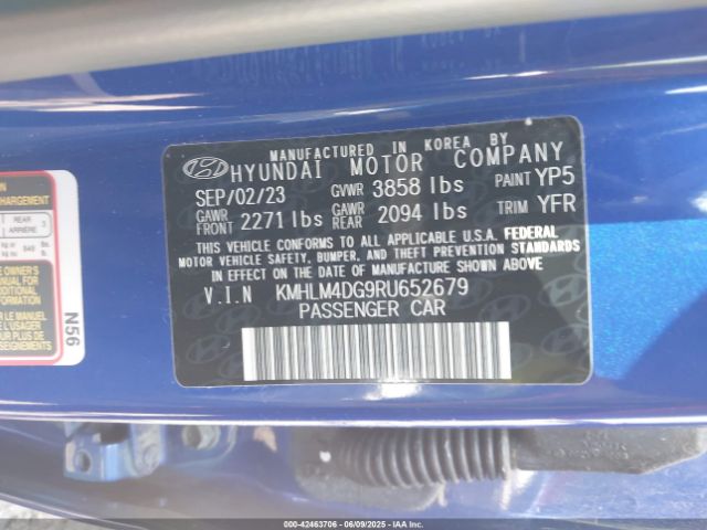 2024 HYUNDAI ELANTRA KMHLM4DG9RU652679 Photo 8