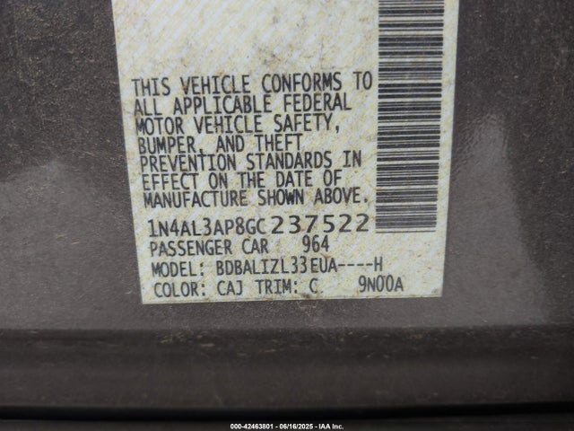 1N4AL3AP8GC237522 Nissan 2016