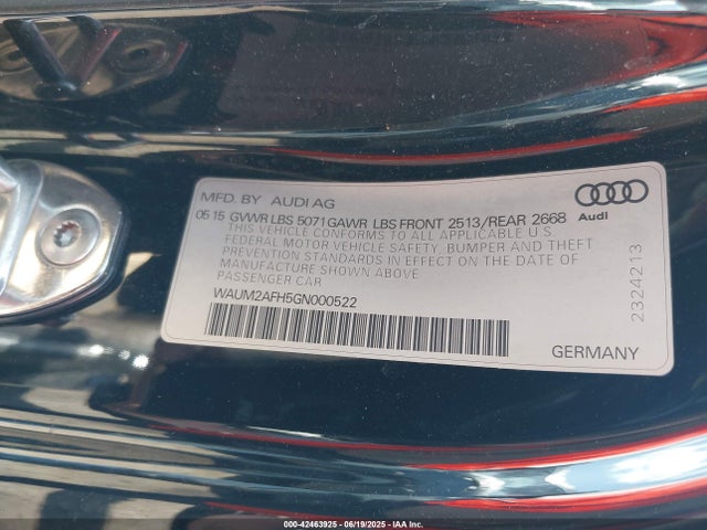 2016 AUDI A5 WAUM2AFH5GN000522 Photo 8