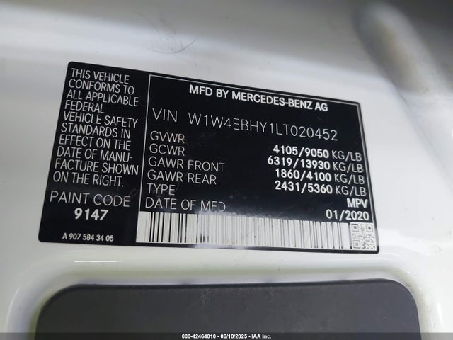 W1W4EBHY1LT020452 Mercedes-Benz om642