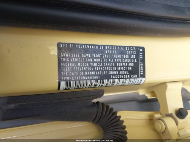 2013 VOLKSWAGEN BEETLE 3VWHX7AT0DM603661 Photo 8