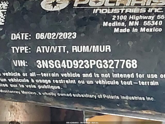 2023 POLARIS RZR 3NSG4D923PG327768 Photo 9