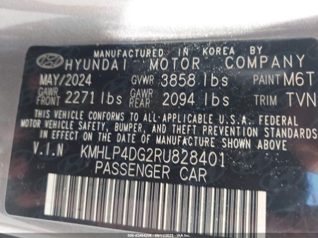 KMHLP4DG2RU828401 Hyundai Elantra Limited