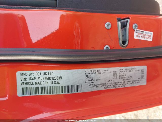 2021 JEEP CHEROKEE 1C4PJMLB8MD123639 Photo 8