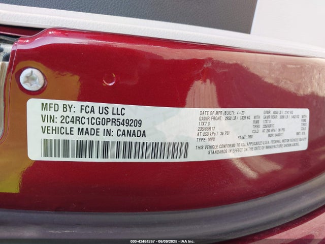 Chrysler Voyager 2023 2C4RC1CG0PR549209 Image 9