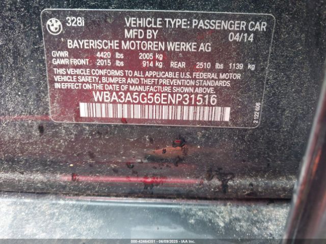 WBA3A5G56ENP31516 BMW 328I