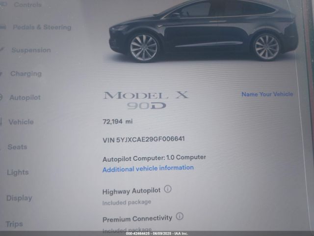 2016 TESLA MODEL X 5YJXCAE29GF006641 Photo 6