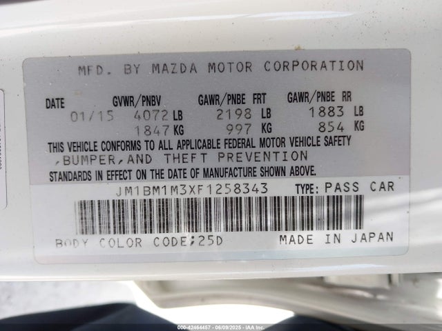 JM1BM1M3XF1258343 Mazda py