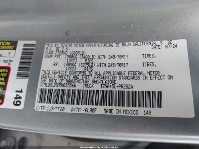 2024 TOYOTA TACOMA 3TMLB5JN2RM035566 Photo 8
