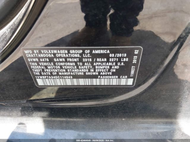 2013 VOLKSWAGEN PASSAT 1VWBP7A34DC114543 Photo 8