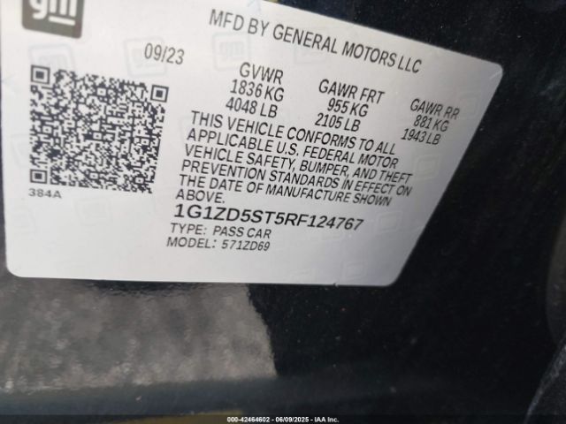 1G1ZD5ST5RF124767 Chevrolet Malibu Fwd 1lt