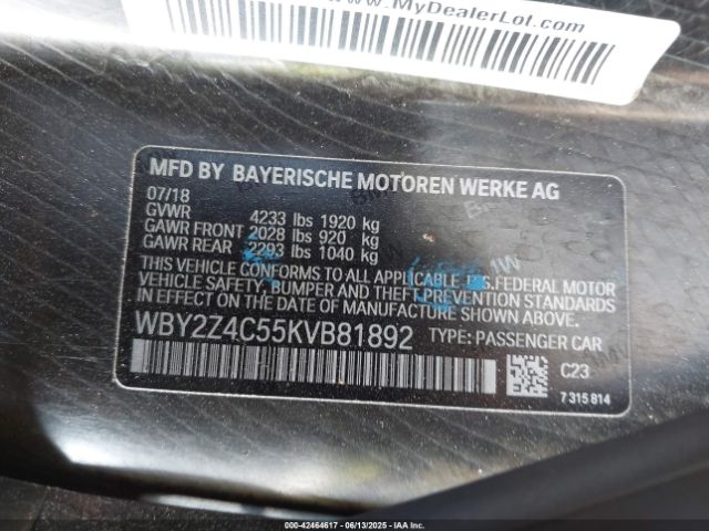 2019 BMW I8 WBY2Z4C55KVB81892 Photo 8