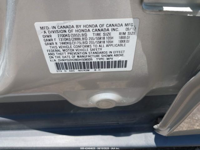 2013 ACURA MDX 2HNYD2H28DH508009 Photo 8