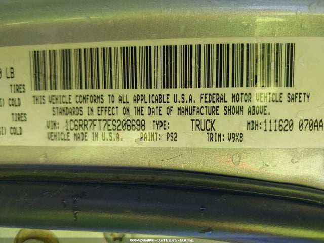 1C6RR7FT7ES206698 RAM 2014
