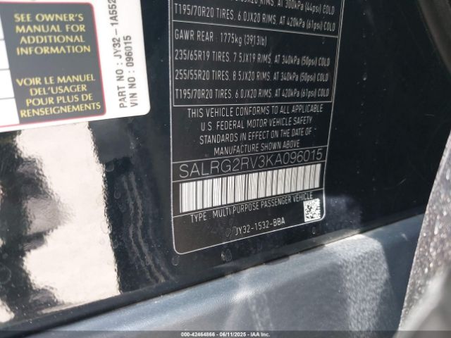 SALRG2RV3KA096015 Land Rover aj126