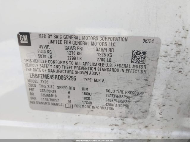LRBFZME49RD063296 Buick Envision Preferred Awd