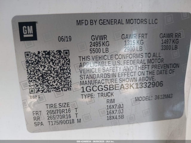Chevrolet lcv - spark ignited direct injection, variable valve timing, dcvcp, e85 max, e0-e100, alum 2019 1GCGSBEA3K1332906 Image 9