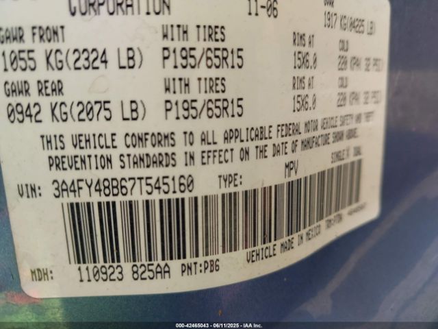 2007 CHRYSLER PT CRUISER 3A4FY48B67T545160 Photo 8