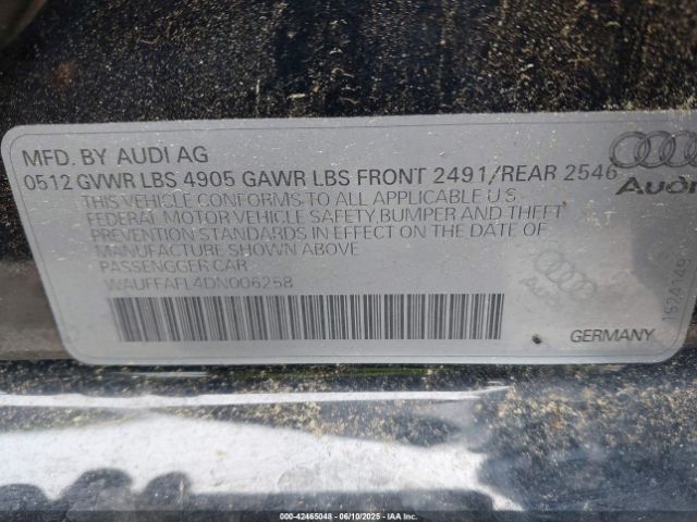2013 AUDI A4 WAUFFAFL4DN006258 Photo 8