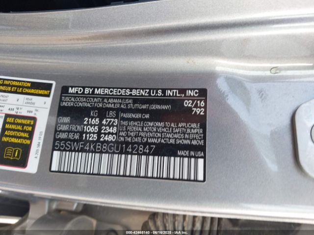 2016 MERCEDES-BENZ C 300 55SWF4KB8GU142847 Photo 8