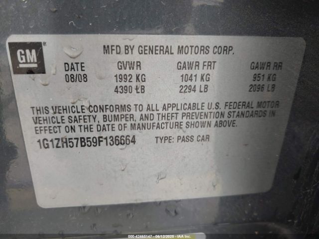 2009 CHEVROLET MALIBU 1G1ZH57B59F136664 Photo 8