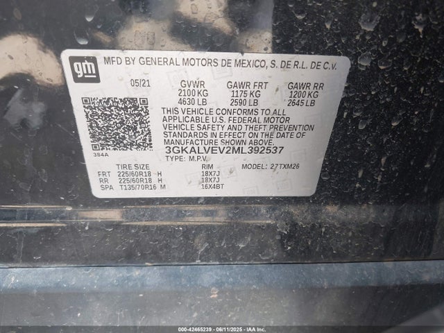 3GKALVEV2ML392537 GMC lyx