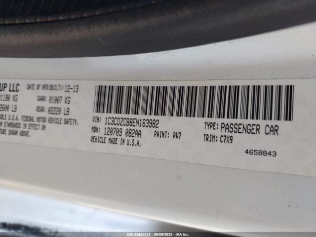 1C3CDZCB8EN163982 Dodge Avenger