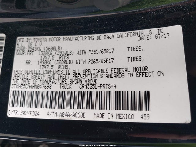 Toyota 2gr-fks 2017 3TMAZ5CN4HM047698 Image 9