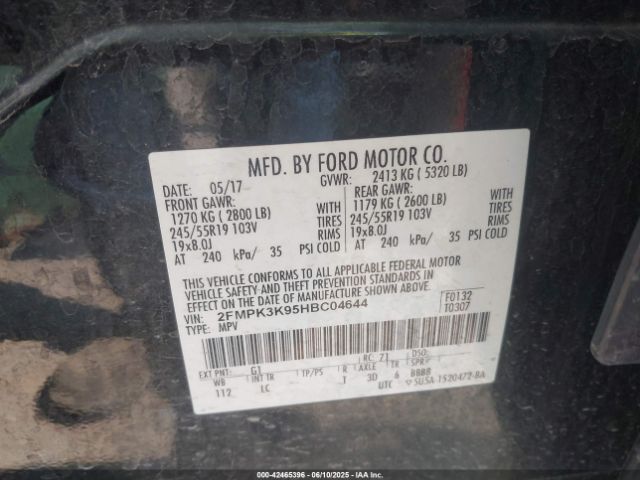 2017 FORD EDGE 2FMPK3K95HBC04644 Photo 8
