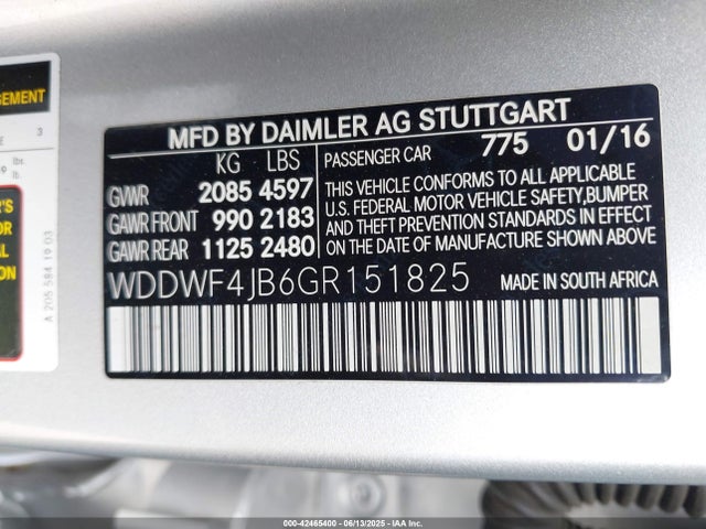 Mercedes-Benz C-Class 2016 WDDWF4JB6GR151825 Image 9
