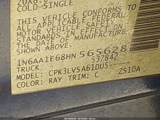 1N6AA1E68HN565628 Nissan 2017