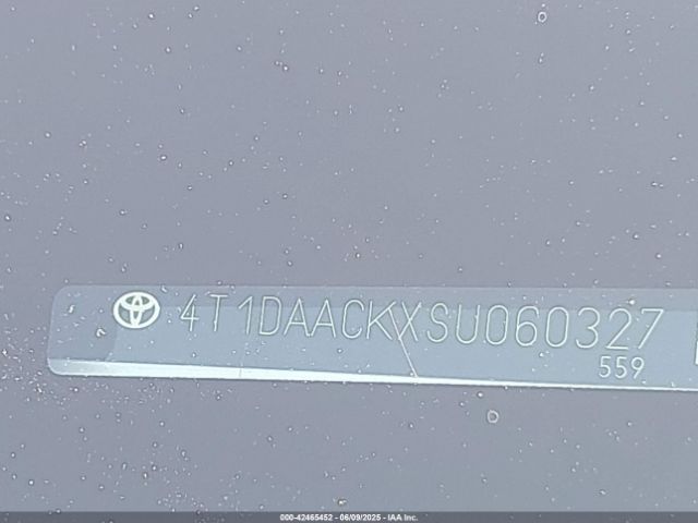 4T1DAACKXSU060327 Toyota a25a-fxs