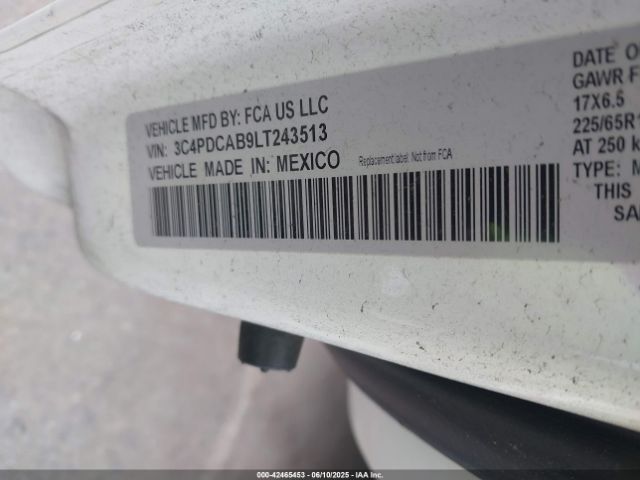 2020 DODGE JOURNEY 3C4PDCAB9LT243513 Photo 8