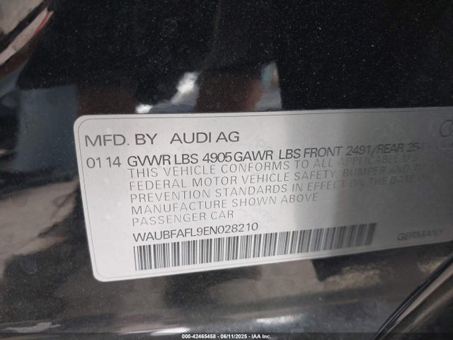 WAUBFAFL9EN028210 Audi flex fuel engine