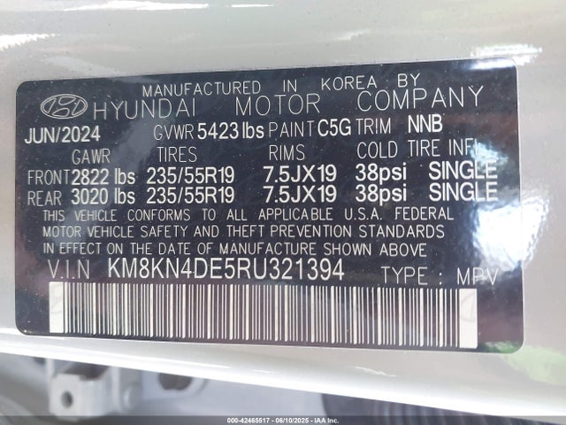 Hyundai 2024 2024 KM8KN4DE5RU321394 Image 9