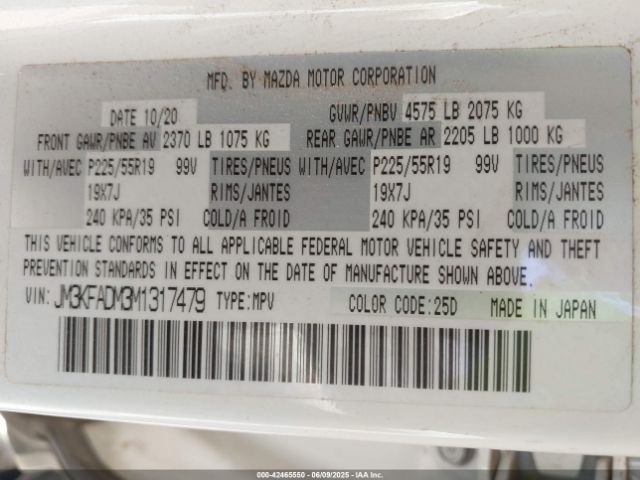 2021 MAZDA CX-5 JM3KFADM3M1317479 Photo 8