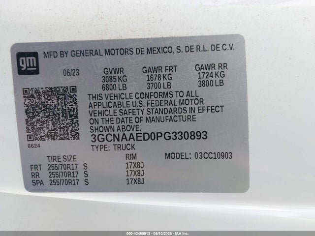 Chevrolet l84 2023 3GCNAAED0PG330893 Image 9