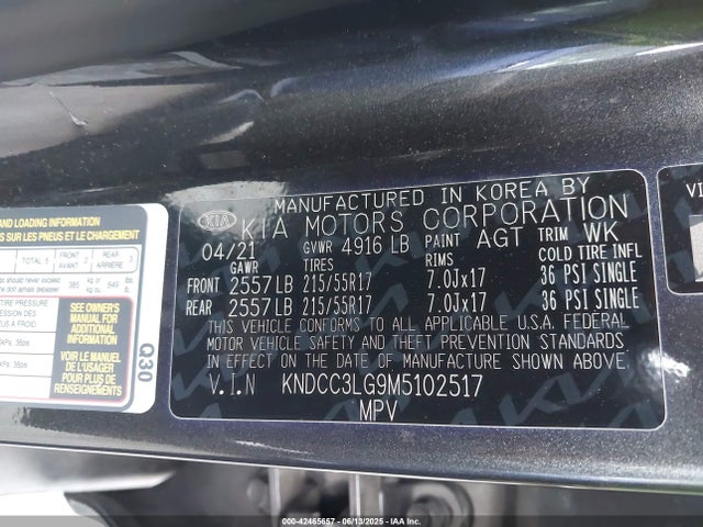 KIA Niro 2021 KNDCC3LG9M5102517 Image 9
