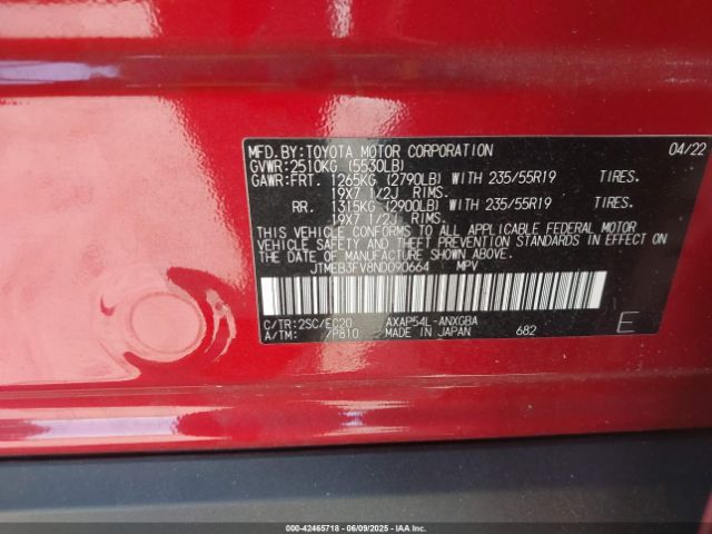 2022 TOYOTA RAV4 PRIME JTMEB3FV8ND090664 Photo 8