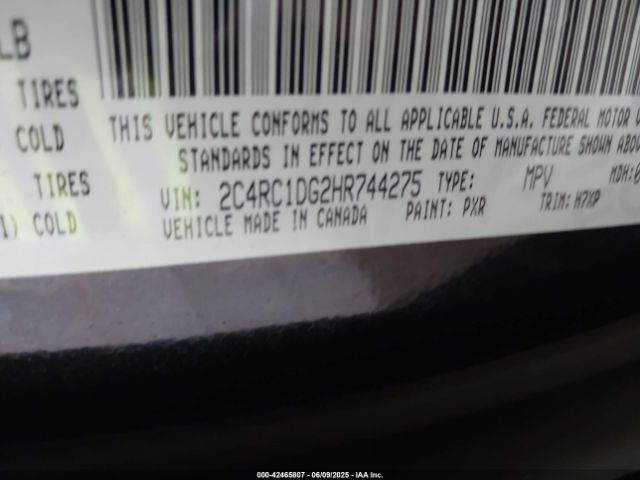 2C4RC1DG2HR744275 Chrysler Pacifica Touring