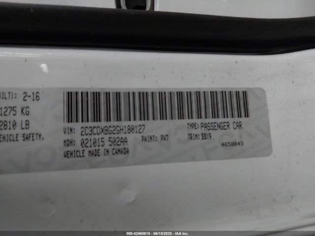 2016 DODGE CHARGER 2C3CDXBG2GH180127 Photo 8
