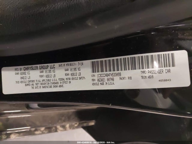 1C3CCCAB4FN533099 Chrysler 200