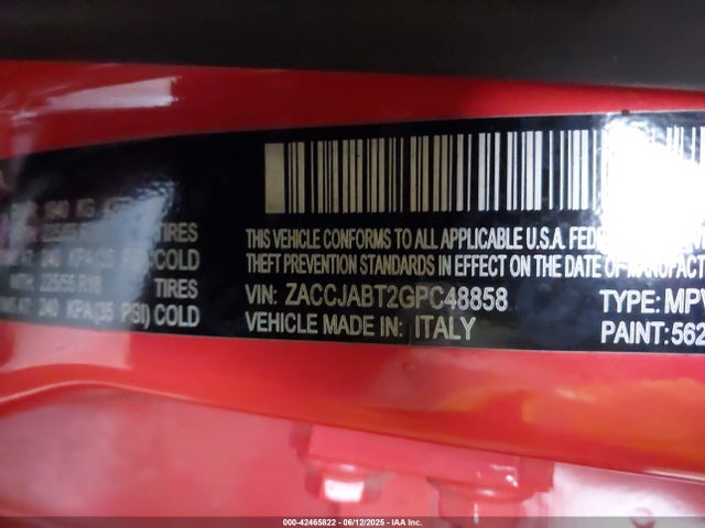 ZACCJABT2GPC48858 Jeep Renegade Latitude